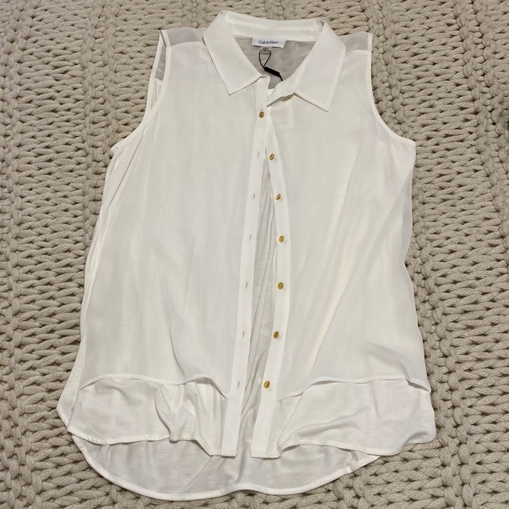 Calvin Klein white tank top size medium